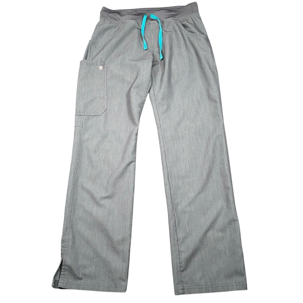 FIGS Kade Cargo Scrub Pants Womens Small Gray Stretch Medical Workwear